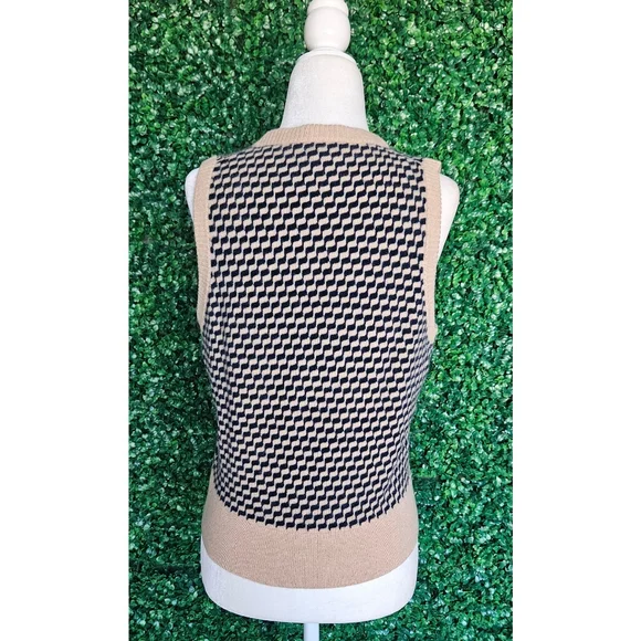 J.Crew Cashmere jacquard V-neck sweater-vest - Picture 7 of 10